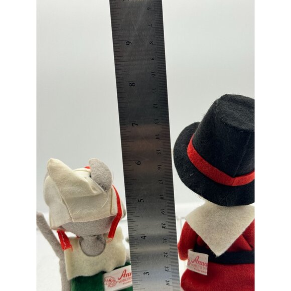 Vintage Pair of Annalee Mobilitee Dolls Pilgrim Mice Thanksgiving Decor - Picture 8 of 8